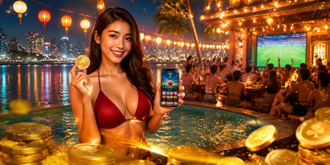 Người dùng sử dụng ứng dụng casino trên điện thoại tại chợ đêm Nha Trang